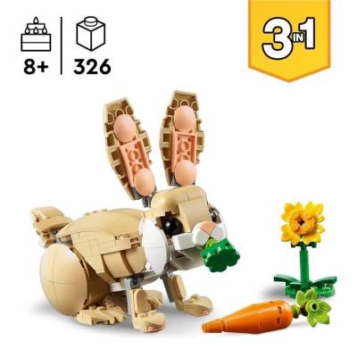 LEGO Creator 31162 3-en-1 L'adorable lapin - Pour les filles de 8 ans