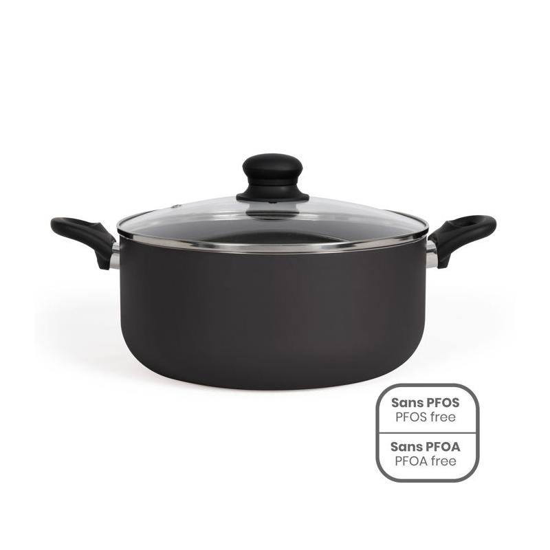 Faitout 28 cm Noir Livoo: idéal pour mijoter en toute simplicité