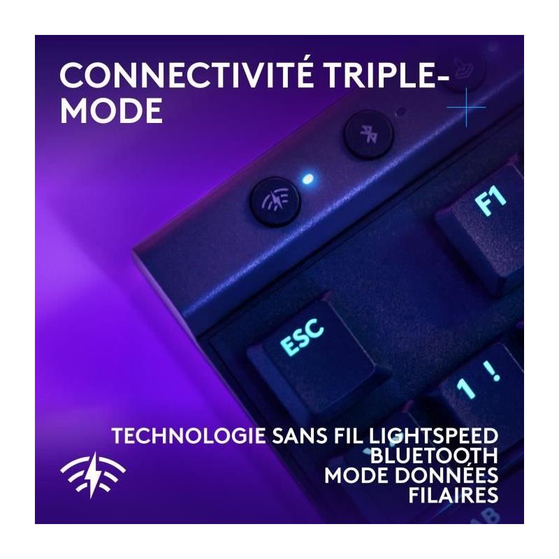 Clavier gamer sans fil Logitech G515 Lightspeed - Noir