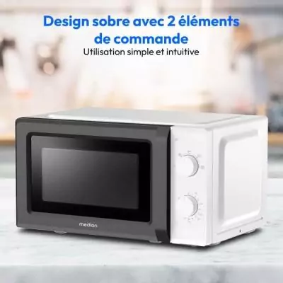 Four micro onde MEDION MD 11475 - Noir et blanc: Cuisinez en toute élégance