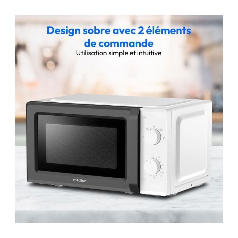 Four micro onde MEDION MD 11475 - Noir et blanc: Cuisinez en toute élégance