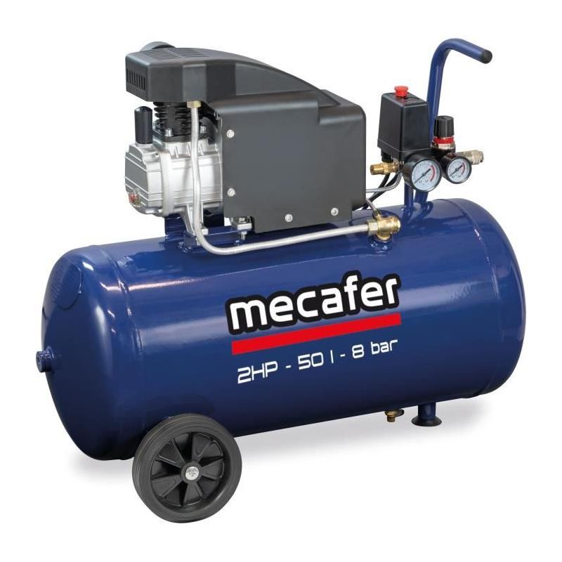 Compresseur MECAFER 425794 Bleu 50L 2HP 8 Bar