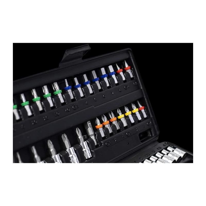 Coffret à clés et douilles CONNEX - 52 pieces - Chrome-vanadium