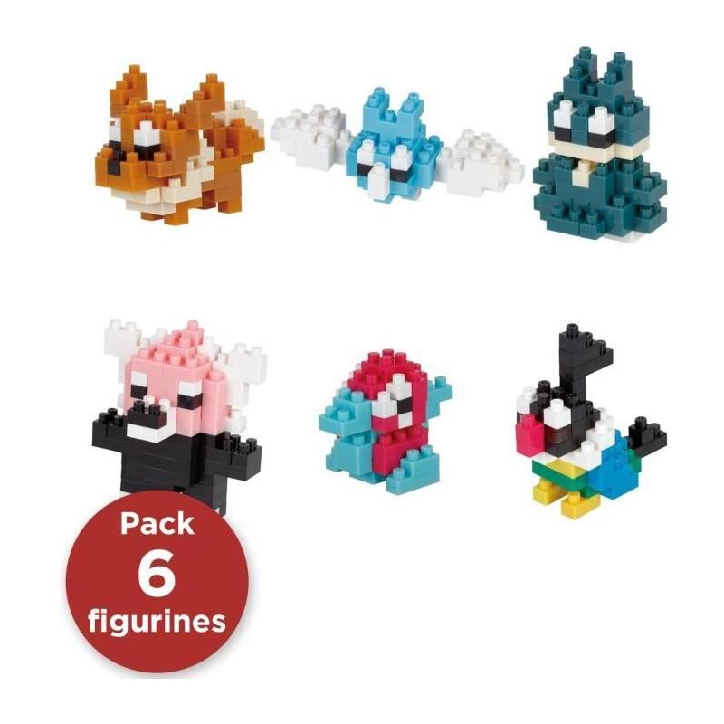 Coffret 6 figurines NANOBLOCK - Pack Pokémon Normal