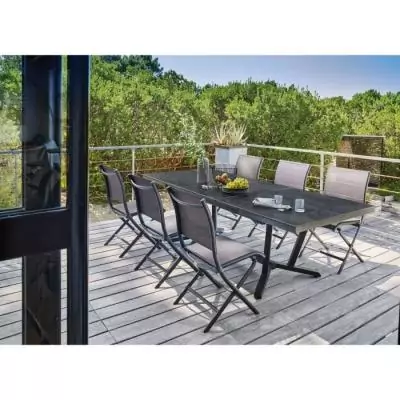Table de jardin extensible en aluminium pour 12 personnes - VITA