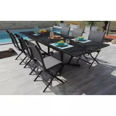 Table de jardin extensible en aluminium pour 12 personnes - VITA