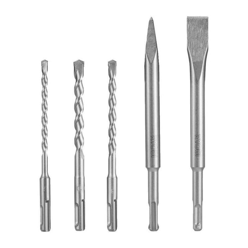 Ensemble de forets et burins SDS+ pour percer et buriner - RYOBI