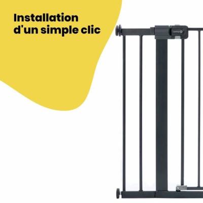 Extension de barrière de sécurité 14 cm - Métal Noir