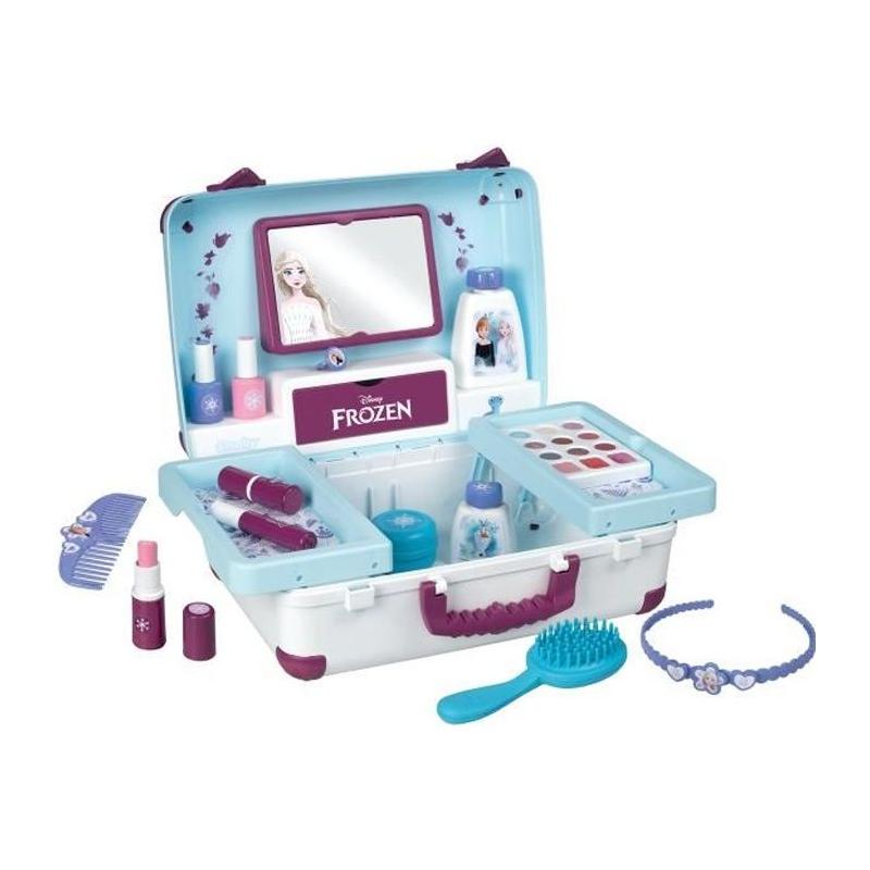 Valise beauté Reine des Neiges pour coiffure, onglerie et maquillage