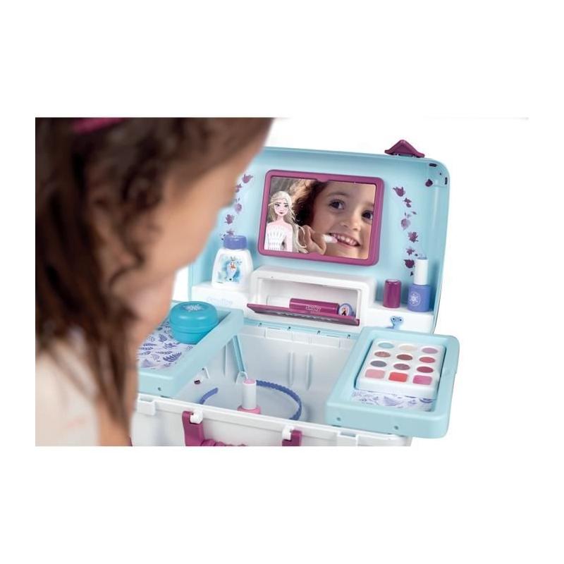 Valise beauté Reine des Neiges pour coiffure, onglerie et maquillage