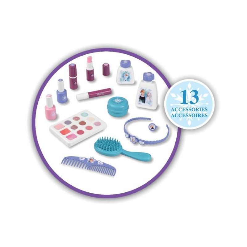 Valise beauté Reine des Neiges pour coiffure, onglerie et maquillage
