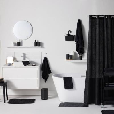Poubelle SDB - TODAY - UTILITAIRE - 3 L - Ø 17 x H 25 cm - Polypropylène - Noir Doux