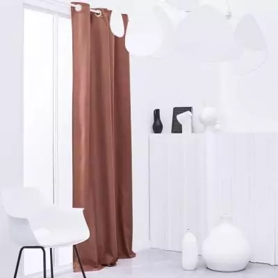 Rideau Isolant Thermique Essential Uni - 140 x 240 cm - Terracotta