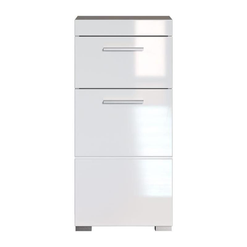Meuble bas salle de bain blanc L - H - P : 37 - 79 - 31 cm