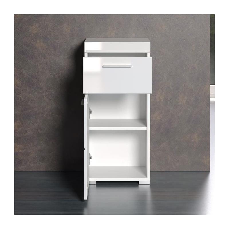 Meuble bas salle de bain blanc L - H - P : 37 - 79 - 31 cm