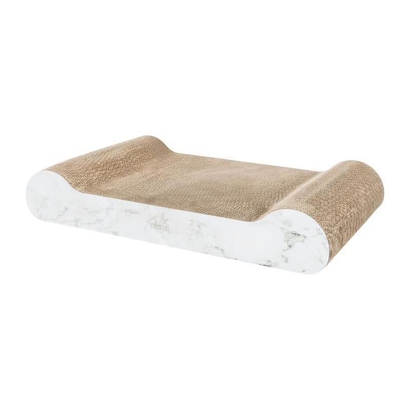 Griffoir carton XXL - TRIXIE - Marbre - Gris clair - 64 x 11 x 37 cm