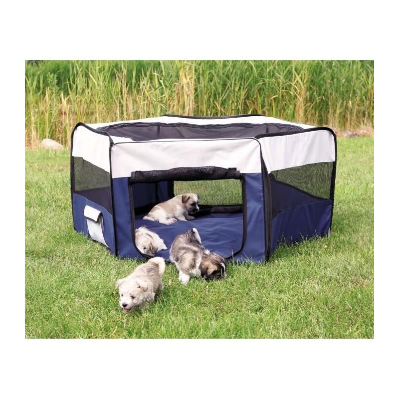 Enclos avec filet/base - TRIXIE - ø 150 × 65 cm - Turquoise / Gris clair
