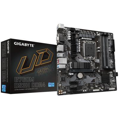 GIGABYTE B760M DS3H DDR4 Carte Mère - Prend en charge les processeurs Intel Core de 14e génération, VRM numérique 6+2+1 phases,