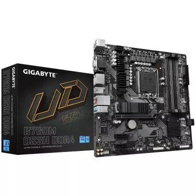GIGABYTE B760M DS3H DDR4 Carte Mère - Prend en charge les processeurs Intel Core de 14e génération, VRM numérique 6+2+1 phases,