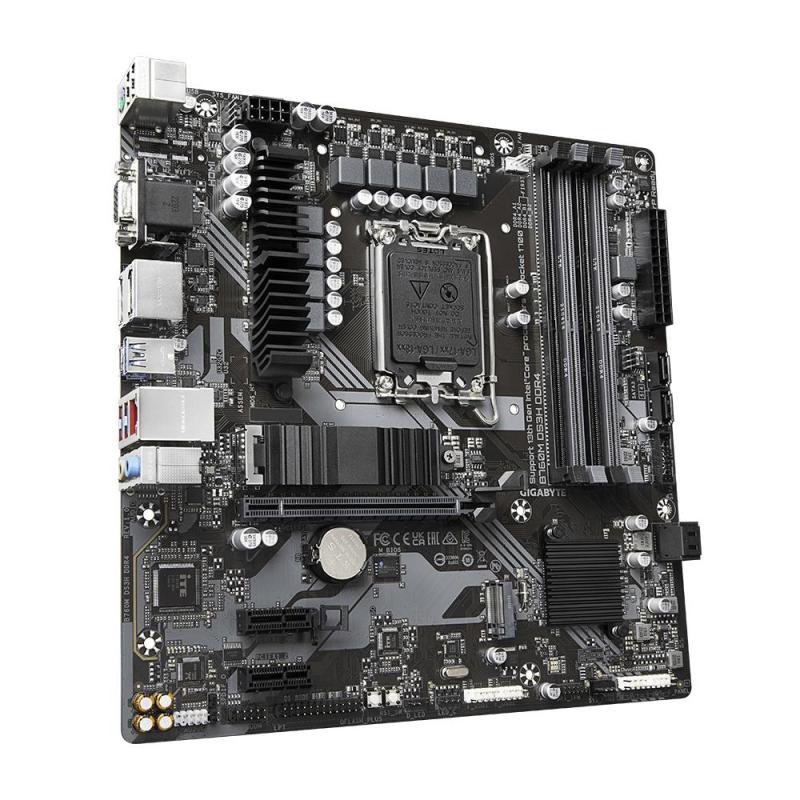 GIGABYTE B760M DS3H DDR4 Carte Mère - Prend en charge les processeurs Intel Core de 14e génération, VRM numérique 6+2+1 phases,