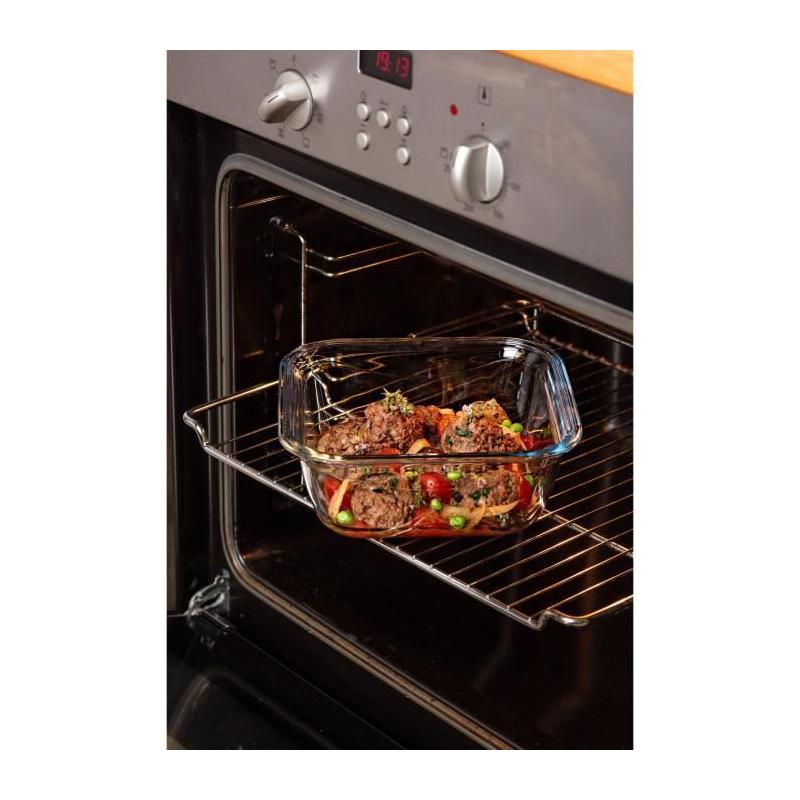 Boîte carrée avec couvercle Pyrex 16 cm - 800 ml - Cook & Go - Verre borosilicate