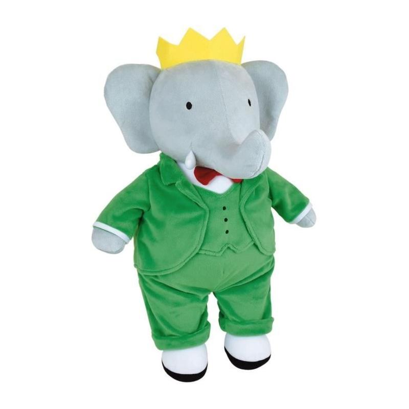Peluche JEMINI Éléphant Babar 40 cm - Douce et Décorative