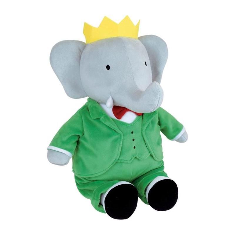 Peluche JEMINI Éléphant Babar 40 cm - Douce et Décorative