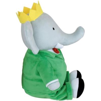 Peluche JEMINI Éléphant Babar 40 cm - Douce et Décorative