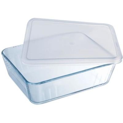 Boîte de conservation rectangulaire PYREX 27 x 22 cm - Couvercle en plastique