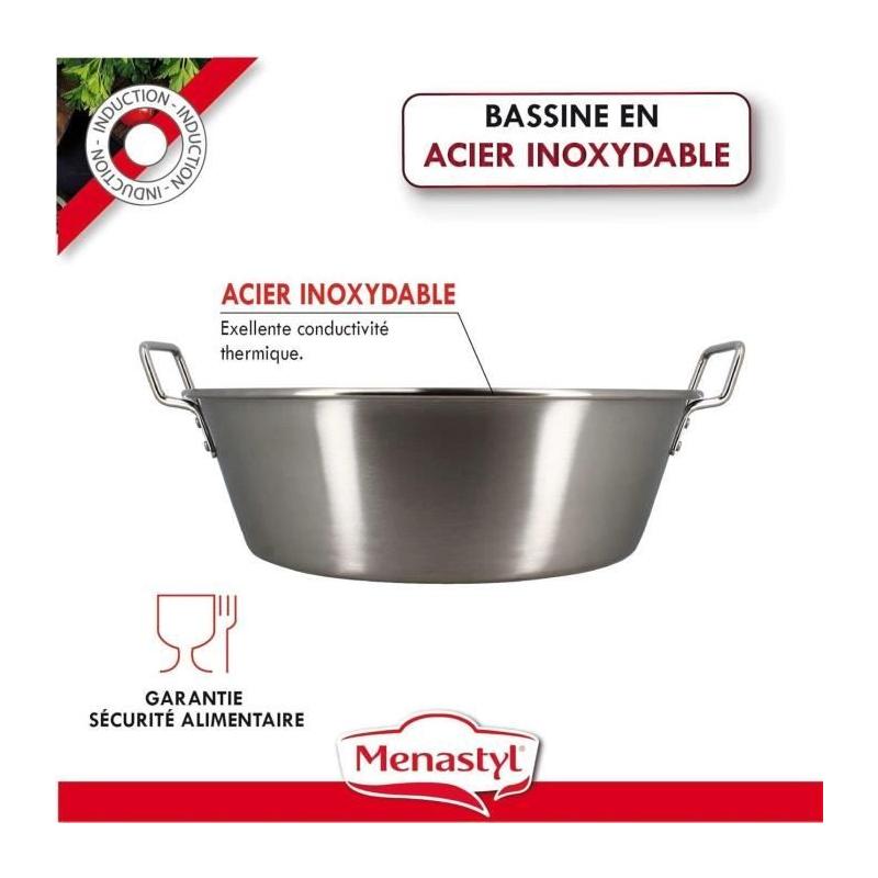 Bassine à confiture MENASTYL en acier inoxydable 40,5cm