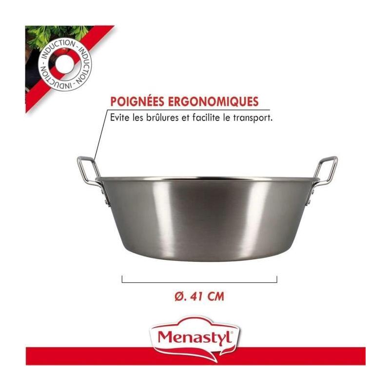 Bassine à confiture MENASTYL en acier inoxydable 40,5cm