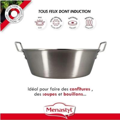 Bassine à confiture MENASTYL en acier inoxydable 40,5cm