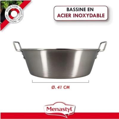 Bassine à confiture MENASTYL en acier inoxydable 40,5cm