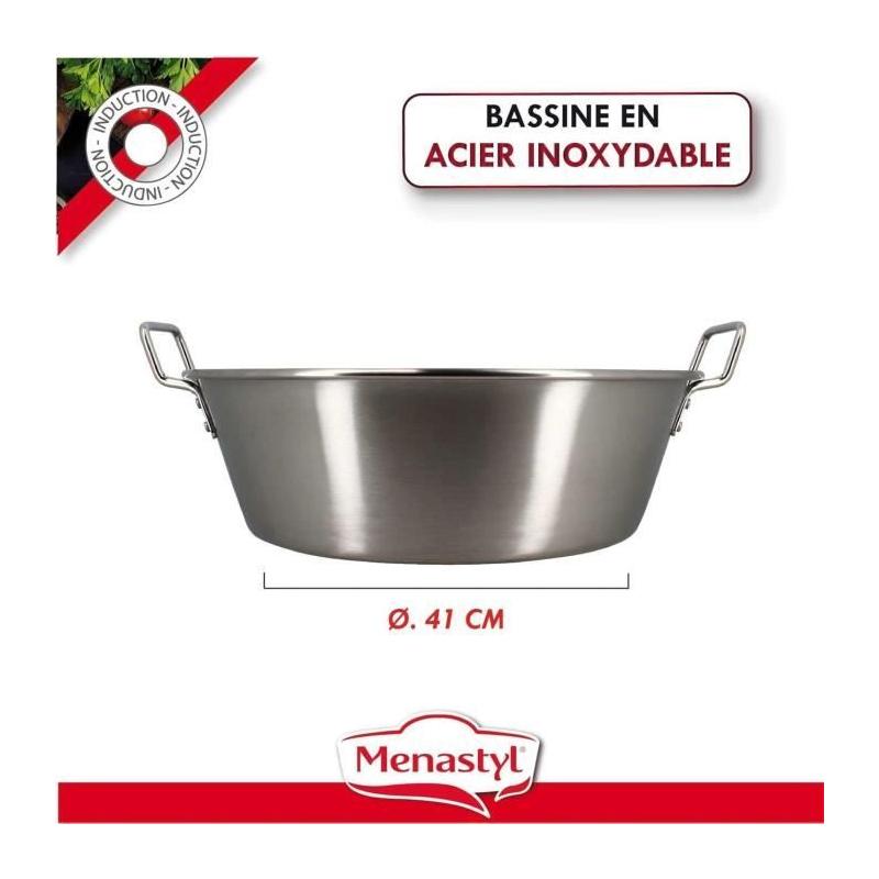Bassine à confiture MENASTYL en acier inoxydable 40,5cm