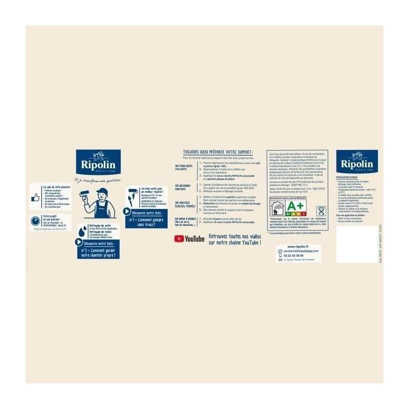 Peinture Ripolin Couleur Satin Ultra Couvrante - Gris Cetus