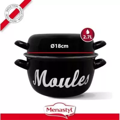 Marmite à moule MENASTYL 18 cm Noir - Émaillée pour une cuisson parfaite Marmite à moule MENASTYL 18 cm Noir - Émaillée pour une cuisson parfaite