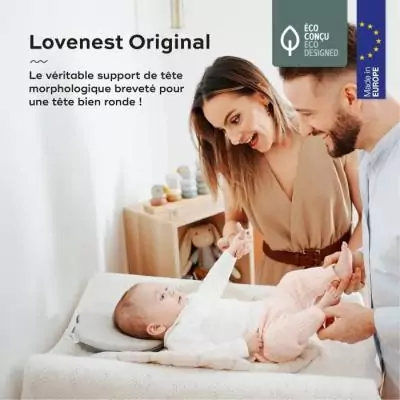 Support de tête bébé Lovenest Original: douceur certifiée bio pour des nuits paisibles