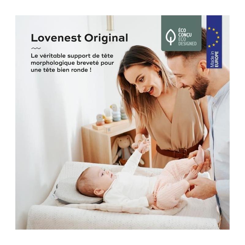 Support de tête bébé Lovenest Original: douceur certifiée bio pour des nuits paisibles