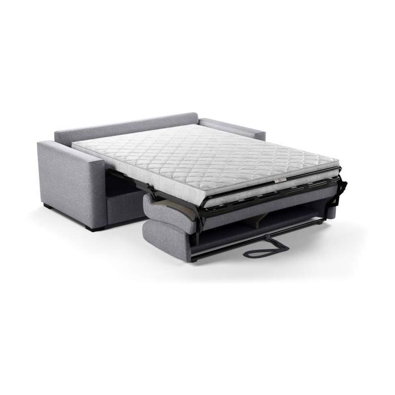 Canapé convertible express MARIUS - Gris clair - 190 x 100 x 87 cm