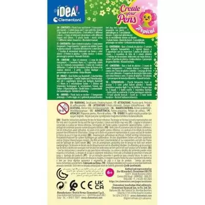 Clementoni - Mini atelier Stylos Tropical - 3 stylos à créer Clementoni - Mini atelier Stylos Tropical - 3 stylos à créer