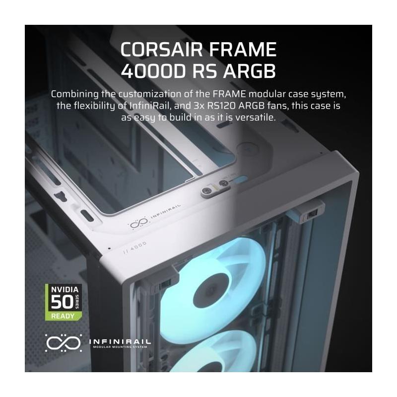Boîtier PC CORSAIR FRAME 4000D RS ARGB Blanc