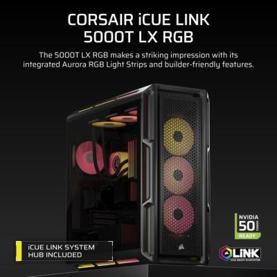 Boîtier PC CORSAIR iCUE LINK 5000T LX RGB Noir