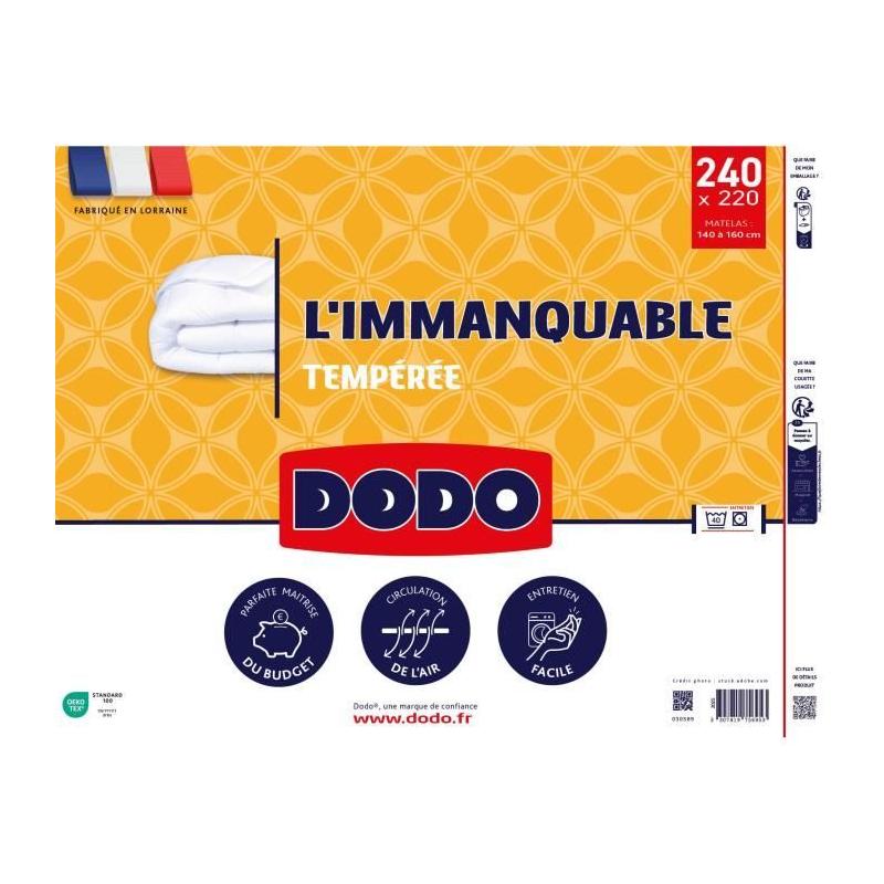 DODO - Couette tempérée 250G/m² - L'INCONTOURNABLE - Blanc