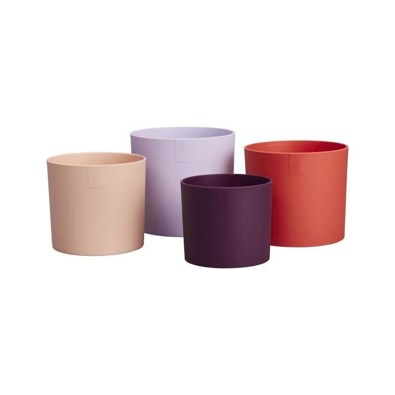 Pot de fleur Elho Lex Pott - Set 15 - Violet Rouge Rose - L 15 x B 14.8 x H 14 cm - Intérieur