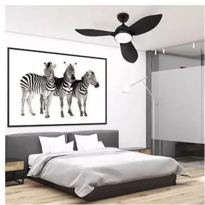 Ventilateur de plafond CORSICA Noir LED - Ø116cm 70W