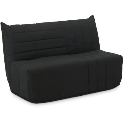 Banquette BZ 2 places - Tissu Anthracite - Matelas BULTEX