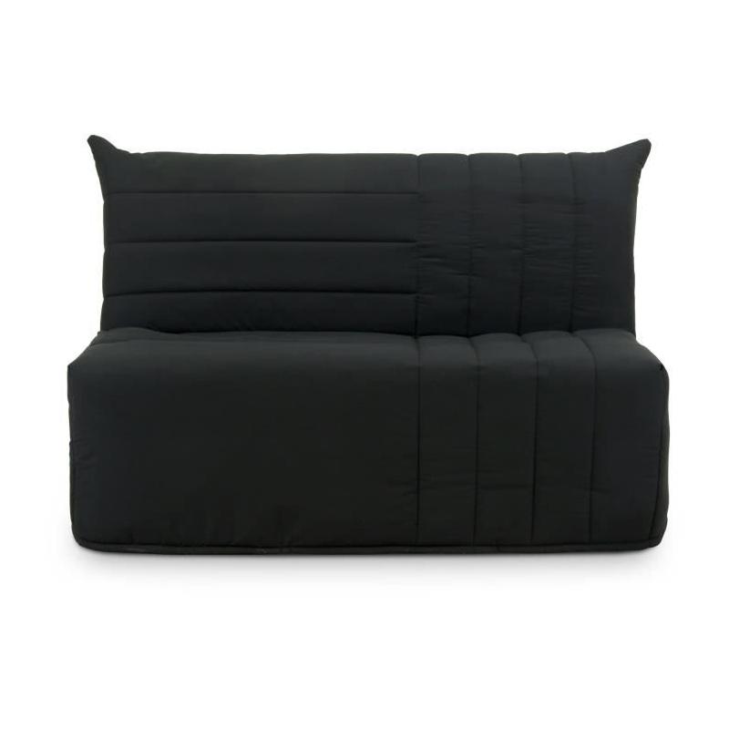Banquette BZ 2 places - Tissu Anthracite - Matelas BULTEX