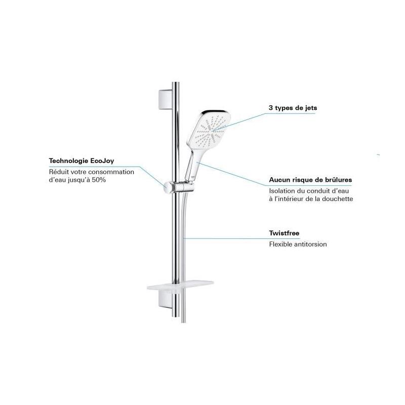 Ensemble douche 3 jets avec barre - GROHE
