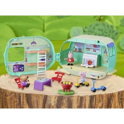 Figurines Peppa Pig: La caravane de Peppa avec personnages et accessoires