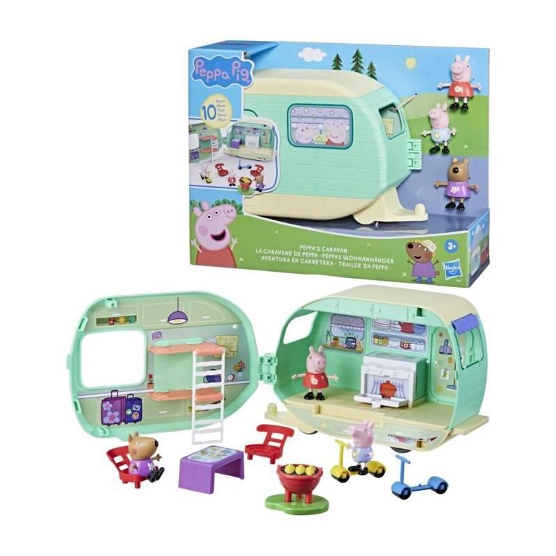 Figurines Peppa Pig: La caravane de Peppa avec personnages et accessoires